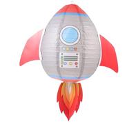 VICASKY Lanterne Suspendue en Papier Forme Fusée Thème Espace Décoration de Fête Réutilisable Légère et Compacte Accessoire Suspendu pour Anniversaire et Événement Cosmique