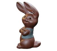 VICASKY Lapin en Grès Rouge pour Thé Kung Fu Ornement Créatif de Décoration de Salon de Thé Multifonctionnelles Sculpture Artisanale Zen Décoration de Bureau 1 Pièce