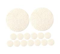 VICASKY Lingettes Exfoliantes en Luffa Visage 15 Pcs Diamètre 5,5 Cm Nettoyantes Naturelles Visage Femme Soin Quotidien Bain