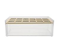VICASKY Lipstick Organizer Slots Transparent Plastic Storage Case for Vanity and Travel Compact Lip Product Holder for Lipsticks and Lip Balm Makeup Organizer