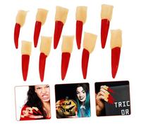 VICASKY Lot De 1 Faux Doigt Décoratif Rouge Grand Format En Caoutchouc Réutilisable Accessoire D'halloween Pour Fête Déguisement Sorcière Ambiance Effrayante