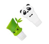 VICASKY Lot de 1 shampoing en forme de panda mignon et en bambou de qualité alimentaire pour lotion et savon liquide à la maison et en déplacement Hygiénique