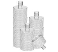 VICASKY Lot de 10 Adaptateurs Vis pour Pied de Microphone 5/8 Femelle vers 1/4 Mâle en Métal Argenté Adaptateur Compatible Support Micro Trépied Anneau Lumineux Suspendre Antichoc