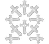 VICASKY Lot de 10 Ballons Croix Géants Blancs en Latex Anti-Fuite pour Baptême Communion et Décorations Religieuses Ballons Décoratifs Sacrés pour Fête de Noël et Confirmation