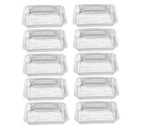 VICASKY Lot de 10 Boîtes Rectangulaires en Papier Aluminium Épais 2350 Ml pour Cuisson Four et Barbecue, Récipients Alimentaires Multifonctions, sans Couvercle, Usage Camping et Fêtes