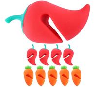 VICASKY Lot de 10 Bouchons Anti-débordement en Silicone, Lève-couvercles Décoratifs, Accessoires la Cuisine pour Casseroles et Poêles, Empêchent Éclaboussures Pendant Cuisson