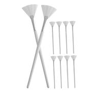 VICASKY Lot de 10 brosses en forme de coquillages de Saint-Jacques - Masque de protection - Brosse applicatrice de charbon de bois - Pour fond de teint rose - Pinceau applicateur pour faire du