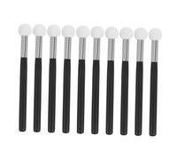 VICASKY Lot de 10 Éponges à Maquillage Fond de Teint Petit Format Manche Noir, Pinceaux Correcteurs à Tête Ronde pour Femmes, Outil Professionnel Estompeur pour Visage et Contour