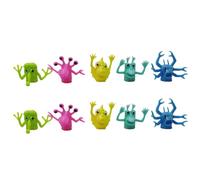 VICASKY Lot de 10 Figurines pour Enfants - Motif Monstres - Doigt - Jouet Effrayant - Jouet de Couverture de Doigt - Marionnettes à Doigts - Animaux colorés - Poupées