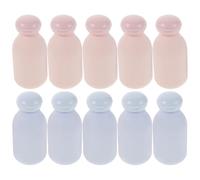 VICASKY Lot de 10 Flacons de Voyage Souples Rechargeables 100 Ml en PE Bouchon à Clapet Distributeurs de Gel et Shampoing Couleurs Rose et Bleu pour Voyages et Soins Personnels
