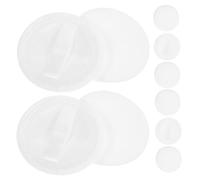 VICASKY Lot de 10 houppettes de maquillage - - Touche sèche - Poudre moelleuse - Poudre de maquillage - Boules de coton - Applicateur de poudre de maquillage - Coton pur - Blanc