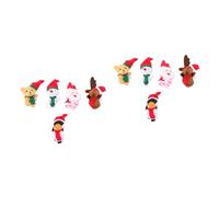 VICASKY Lot de 10 marionnettes à main de Noël pour enfants - Marionnettes à doigts de Noël