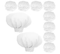 VICASKY Lot de 10 Mini Toques de Chef Blanches en Tissu Doux, Chapeaux Miniatures pour Mini-Poupées, Accessoires pour Loisirs Créatifs et Décoration Maison de Poupée, Taille Large, Kit