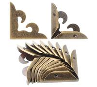 VICASKY Lot de 10 Protège-Coins en Métal Vintage Coins de Livres Décoratifs pour Albums Photo et Carnets Protection Décorative D’Angle pour Accessoires de Maison Style Ancien Finition