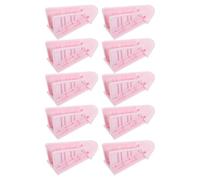 VICASKY Lot de 10 Verrous de Sécurité Garçon et Filles Adhésifs, Triangle, sans Perçage, pour Portes Coulissantes, Armoires et Fenêtres, Couleur Rose, Protection Bébé, Serrure Sécuritaire
