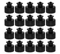 VICASKY Lot de 100 Bouchons de Rechange Noirs pour Bouteilles Cosmétiques Plastique Robuste Bouchons à Tirer Étanches Compatibles Flacons Soins et Maquillage pour Remplissage et
