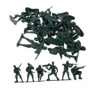 VICASKY Lot de 100 figurines de soldats - Grands modèles de jouets résistants aux intempéries - Pour scènes réalistes et jeux de rôle pour figurines de soldats verts