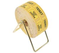 VICASKY Lot de 1000 Billets de Tombola Jaunes en Rouleau avec Support Simple Distributeur de Billets de Loterie en Métal Porte-Billets de Tombola Pratique pour Événements Fêtes et