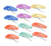 VICASKY Lot De 12 Barrettes à Cheveux Pour Tout-petits Petites Gouttes Creuses Fluorescentes Colorées Pince à Cheveux Garçon Et Filles Filles Usage Quotidien