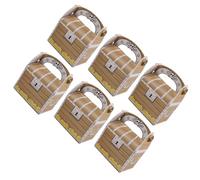 VICASKY Lot de 12 Boîtes à Trésors en Papier Pirate Portables, Style Vintage, Bois Imitation, 7x11x7 Cm, Boîte à Friandises pour Fête, Coffrets Présents pour Bonbons et Petits Objets,