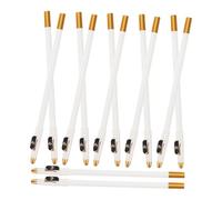 VICASKY Lot de 12 Crayons à Sourcils Blancs en Bois, Taille-crayon Intégré, Format Portable, Maquillage Précis pour Femmes, Usage Quotidien et Professionnel