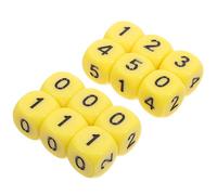 VICASKY Lot de 12 Dés Numériques 16Mm pour Jeux de Société et Apprentissage des Mathématiques Dés de Plateau Compacts en Plastique Léger Accessoires de Jeu Éducatifs pour Garçon et