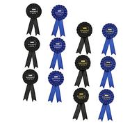 VICASKY Lot de 12 épinglettes Décorations d'anniversaire pour femmes Badge d'anniversaire Rosace d'anniversaire Hommes Décoration de fête d'anniversaire Stylo Broche Bord doré Tissu