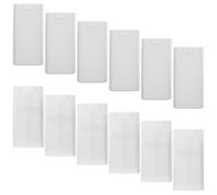 VICASKY Lot de 12 Flacons Distributeurs pour Crème et Pâte Tubes en Plastique Blanc et Transparent Format Compact Rechargeable Étanches pour Déodorants Soins et Voyages