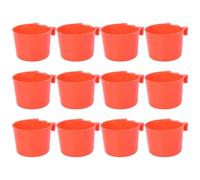 VICASKY Lot de 12 Mangeoires pour Oiseaux en Plastique Robuste 8,3 X 8,3 X 6 Cm, Récipients pour Nourriture de Perroquets Compatibles Cage, pour Graines, Fruits et Noix en Intérieur