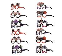 VICASKY Lot de 12 paires de lunettes spatiales Sci-Fi - Bijoux de fête - Verres à shot polarisés et amusants - Lunettes légères - Lunettes de fête - Papier