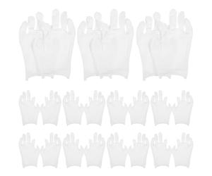 VICASKY Lot de 12 Paires de Moufles de Travail Hydratants en Coton Blanc, Mitaines Ouvertes pour Hommes et Adultes, Confort Respirant, Protection Polyvalente pour Usage Industriel