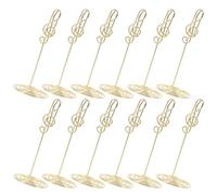 VICASKY Lot de 12 Porte-Cartes de Note de Musique Dorée, Supports Mémo Verticaux Stables pour Numéro de Table Mariage, Clips Multifonctions pour Marque-Places et Décoration de Bureau