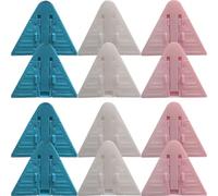 VICASKY Lot de 12 serrures de fenêtre de sécurité - Crochets de verrouillage de porte - Colle de sécurité - Verrous lourds pour armoire d'enfant - Bloque-porte - Indicateur de blocage de porte