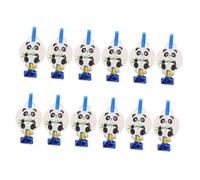 VICASKY Lot de 12 sifflets de fête amusants en forme de panda, corne d'anniversaire, bulles de bruit animal, décoration de fête d'enfants, décoration de fête, papillon, faveurs pour fêtes