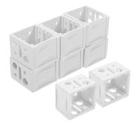 VICASKY Lot de 12 Supports pour Stores de Fenêtre 254 CM Blanc Supports Robustes en ABS Fixations pour Côté et Arrière pour Installation Intérieure et Extérieure