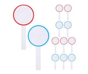 VICASKY Lot de 12 Tableaux de Vote réutilisables à Main, Tableaux Blancs portatifs inscriptibles d'un côté, en écume, pour enchères et Jeux