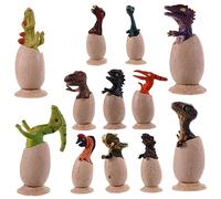 VICASKY Lot de 12 œufs de dinosaure simulés - Modèle de dinosaure préhistorique - Pour bonsaï en pot - Décoration de voiture - Tableau de bord - Dinosaure - de dinosaure - En plastique