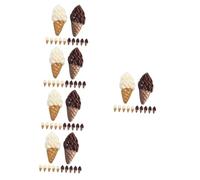VICASKY Lot de 120 jouets alimentaires simulés - Jouet éducatif pour enfants - Accessoires pour coques de téléphone portable - Gaufre de glace artificielle - Accessoires pour la cuisine et le bureau
