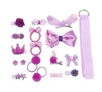 VICASKY Lot de 18 accessoires pour cheveux pour petites pinces à cheveux, chouchous et nœuds violets, pour un usage quotidien et pour