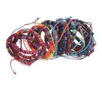 VICASKY Lot de 18 Set de Set de Bracelets Bohèmes D'amitié Tissés la Main en Corde de Coton et Fil Ciré, Réglables, Style Ethnique Délicat pour Bracelet D'été Plage et Surf