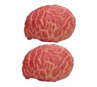 VICASKY Lot de 2 accessoires de cerveau horribles - Décoration réaliste d'Halloween pour les fêtes effrayantes et les maisons hantées - Pour les fêtes costumées et les plaisanteries - Super effrayant