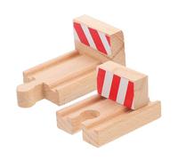 VICASKY Lot de 2 accessoires en bois pour trains de jouets avec Stop Track pour les trains créatifs et les scènes de jeu imaginatives, sûrs et durables