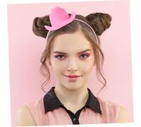 VICASKY Lot De 2 Bandeaux Chapeau De Cowboy Rose Mini Taille Serrage-tête Western Pour Femmes Fête D'anniversaire Accessoire Costume Cowgirl