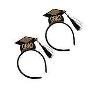 VICASKY Lot de 2 bandeaux de festival - Accessoires de cheveux pour femme - Élastiques à cheveux pour chapeaux de fête pour adultes - -tête à pompons - Mini chapeaux à pompons
