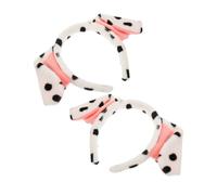 VICASKY Lot De 2 Bandeaux pour Chiot en Peluche pour Le Visage pour Halloween Cosplay Fête Hot-Dog Déguisement Saint-Valentin