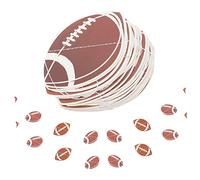 VICASKY Lot de 2 bannières de décoration de fête Jeu de football Assiettes Nappes de football pour rugby Décorations pour fêtes de football Guirlande de décoration de fête Drapeau de fête
