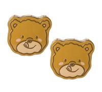 VICASKY Lot de 2 Boîtes à Biscuits en Fer-Blanc Forme Ours Couvercles Inclus Capacité Spacieuse Décoration Festive pour Bonbons Cookies et Petits Objets Coffret Présent Noël