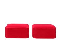 VICASKY Lot de 2 boîtes à bracelets et colliers en velours rouge 9x9x4 cm, coffrets de rangement pour bijoux femme, espace optimisé pour engagement et usage quotidien
