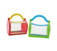 VICASKY Lot de 2 boîtes à insectes - Kit de jeu d'extérieur - Porte-loupe au choix - Boîte à insectes naturelle - Cage d'insectes - Cage d'insectes - Cage portable - Cage d'élevage
