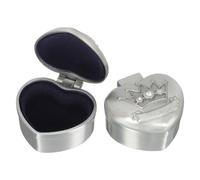 VICASKY Lot de 2 Boîtes à Souvenirs en Alliage Porte-Dents de Lait Motif Cœur et Couronne Compactes et Solide pour Rangement Sécurisé des Dents de Bébé Présent Souvenir Bébé